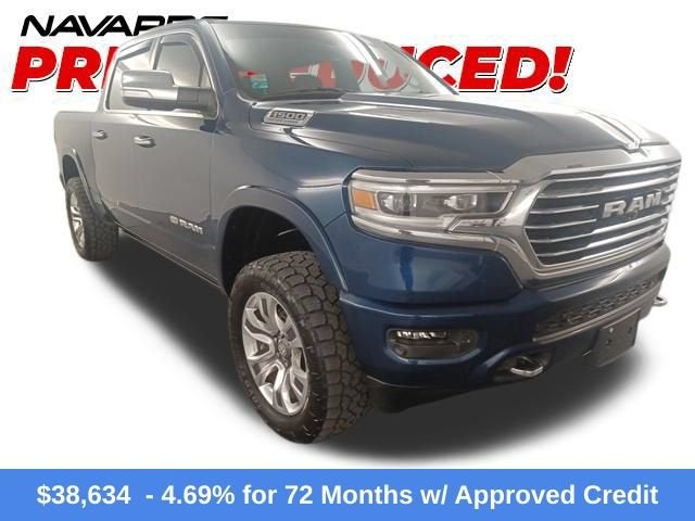 2021 RAM 1500 Limited Longhorn Crew Cab 4x4 5'7" Box in Blue — front three-quarter view