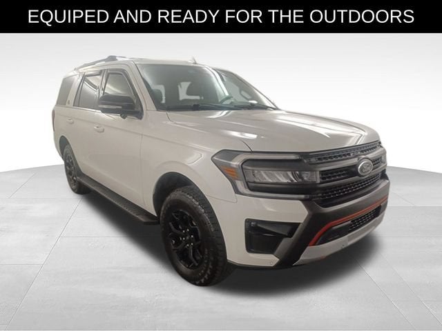 2022 Ford Expedition Timberline in White — front three-quarter view