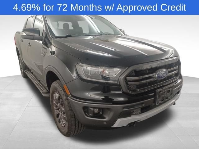 2019 Ford Ranger LARIAT in Black — front three-quarter view