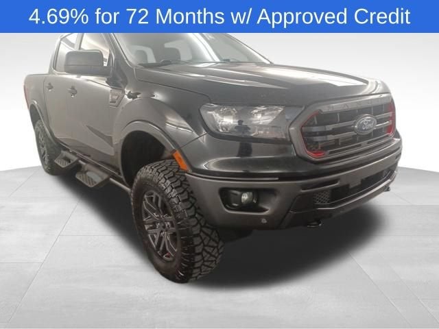 2021 Ford Ranger XLT in Black — front three-quarter view