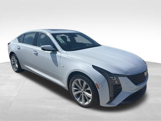 2026 Cadillac CT5 Premium Luxury in Vibrant White Tricoat — front three-quarter view