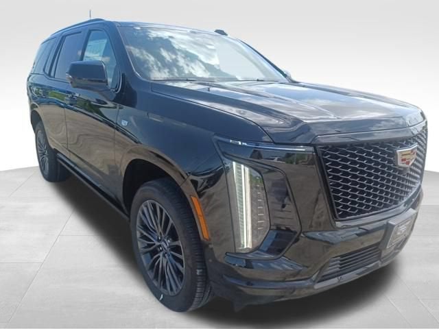 2026 Cadillac Escalade Platinum Sport in Black Raven — front three-quarter view
