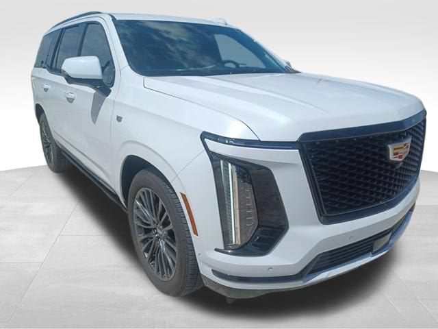 2026 Cadillac Escalade Platinum Sport in Vibrant White Tricoat — front three-quarter view