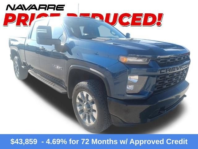 2023 Chevrolet Silverado 2500 HD Custom in Northsky Blue Metallic — front three-quarter view