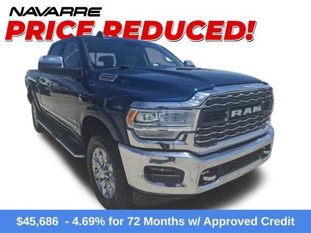 2020 RAM 2500 Limited Crew Cab 4x4 6'4" Box in Blue — front three-quarter view